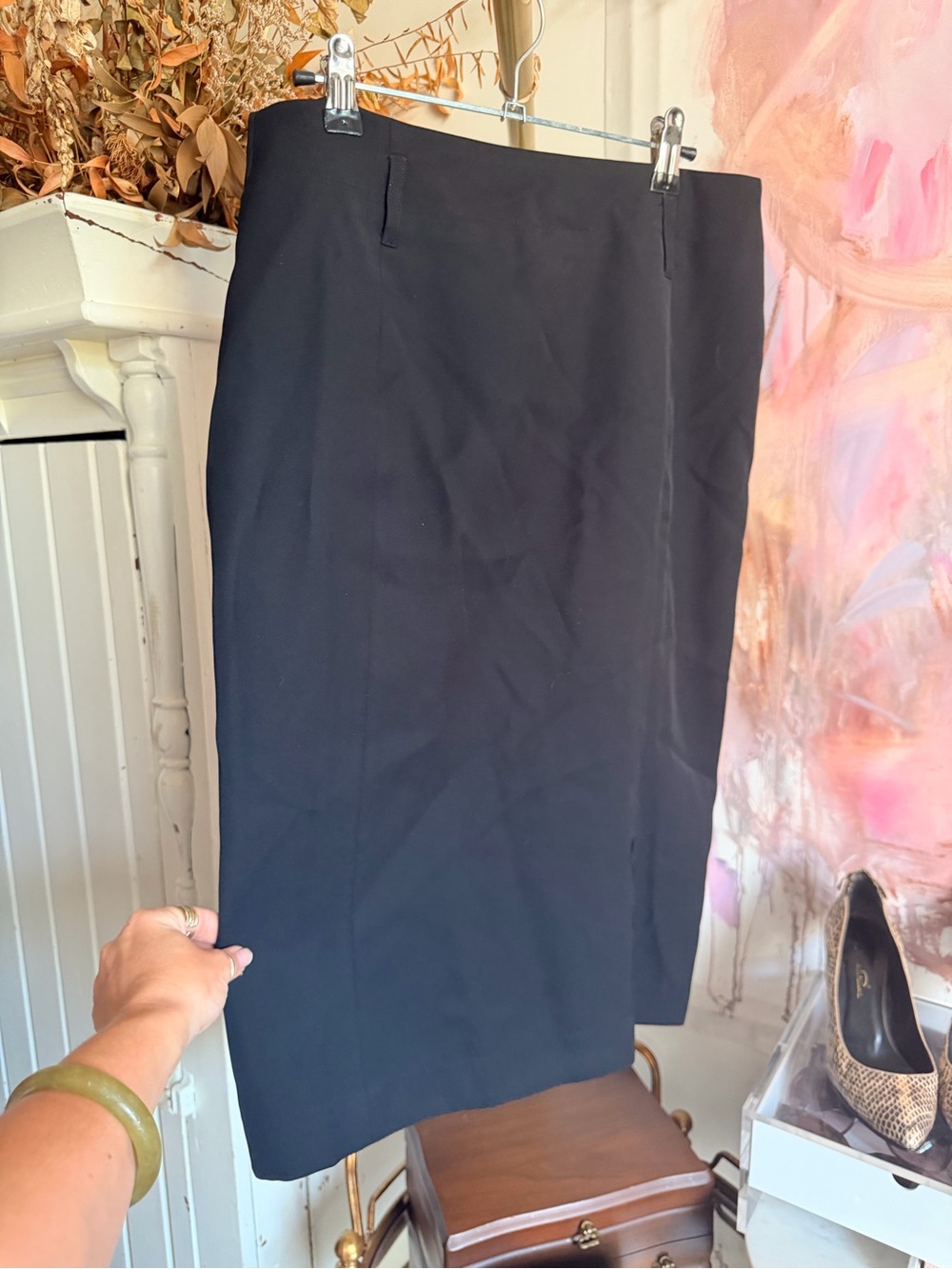 Tom Ford Black Tailored Pencil Skirt